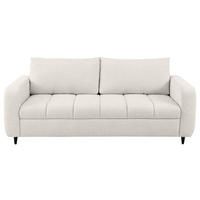 2,5-SITZER Flachgewebe Perlmutt  - Perlmutt/Schwarz, Design, Holz/Textil (209/88/101cm) - Lomoco