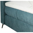 BOXSPRINGBETT 160/200 cm in Petrol - Petrol/Schwarz, Design, Textil/Metall (160/200cm) - Esposa