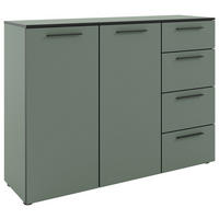 SIDEBOARD Soul  in 135/99,8/40 cm  - Schilfgrün/Schwarz, MODERN, Holzwerkstoff/Kunststoff (135/99,8/40cm)