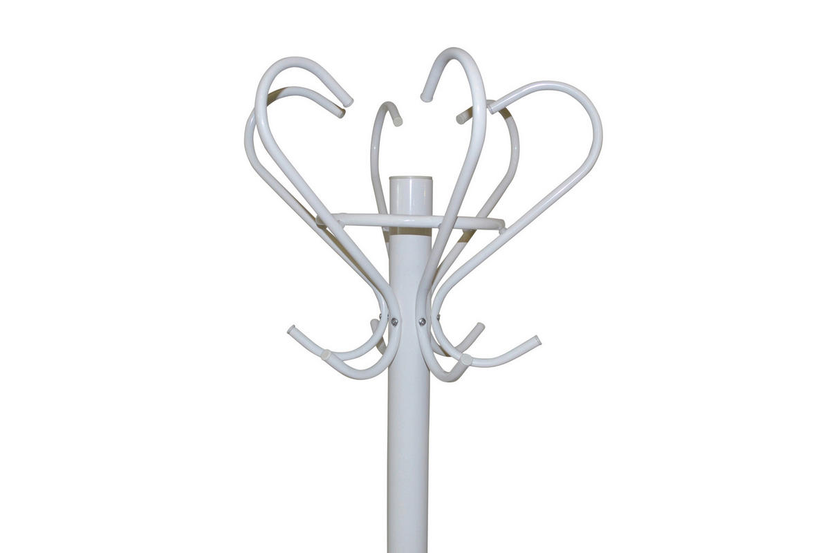 GARDEROBENSTÄNDER in Weiß 47/178/47 cm   - Weiß, Design, Metall (47/178/47cm) - MID.YOU