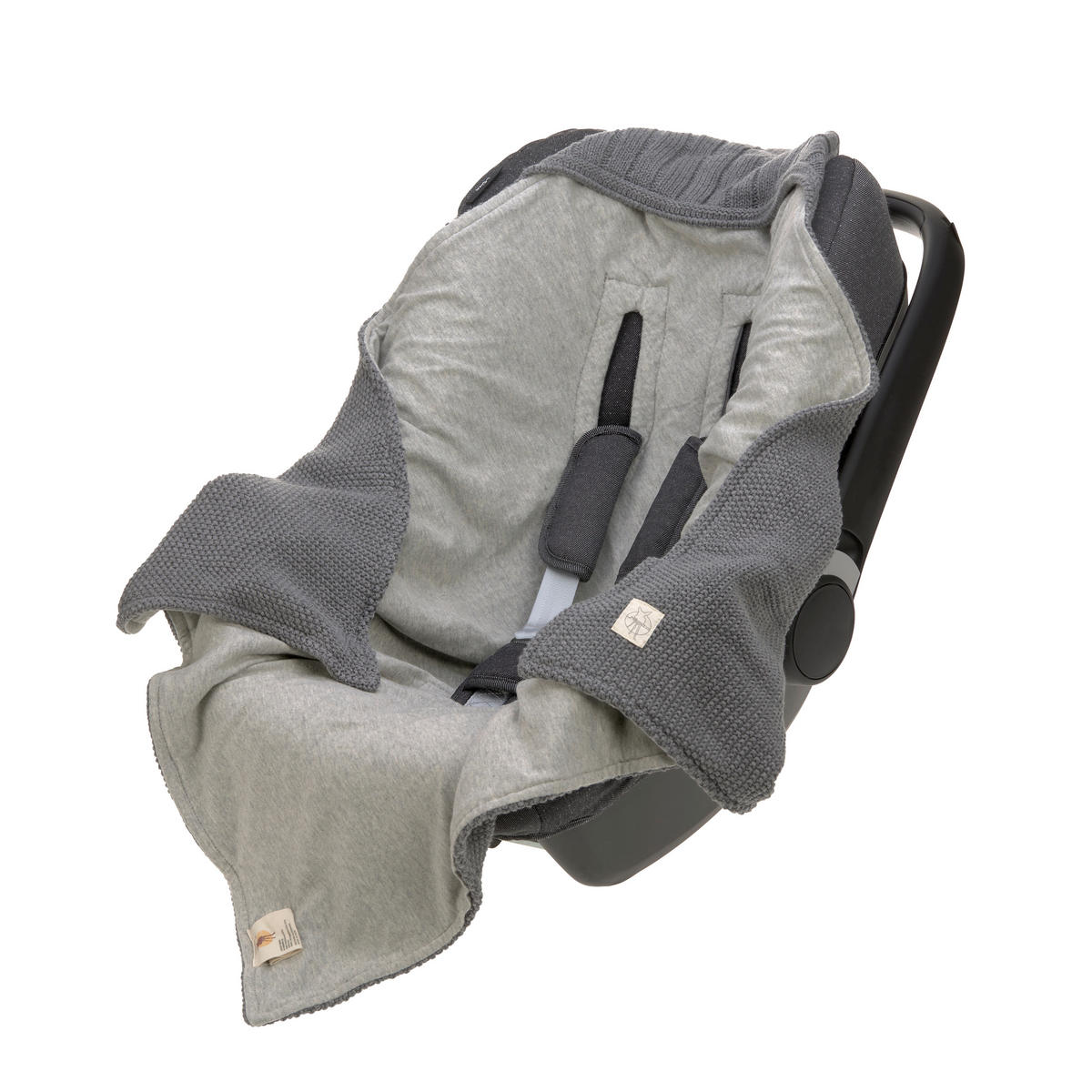 EINSCHLAGDECKE      - Anthrazit/Grau, Basics, Textil (78/0,5/78cm) - Lässig