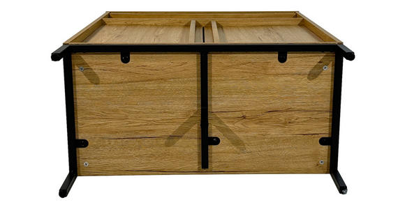 KOMMODE WABI  in 80/101/40 cm  - Eichefarben/Schwarz, Design, Holz/Holzwerkstoff (80/101/40cm) - Xora