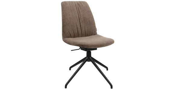 STUHL in Stahl Flachgewebe Metall, Textil - Braun, Design, Textil/Metall (46/85-88/55cm) - Johann Jakob