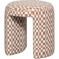HOCKER in Textil Orange, Weiß  - Orange/Weiß, Design, Textil (45/47/45cm) - Livetastic