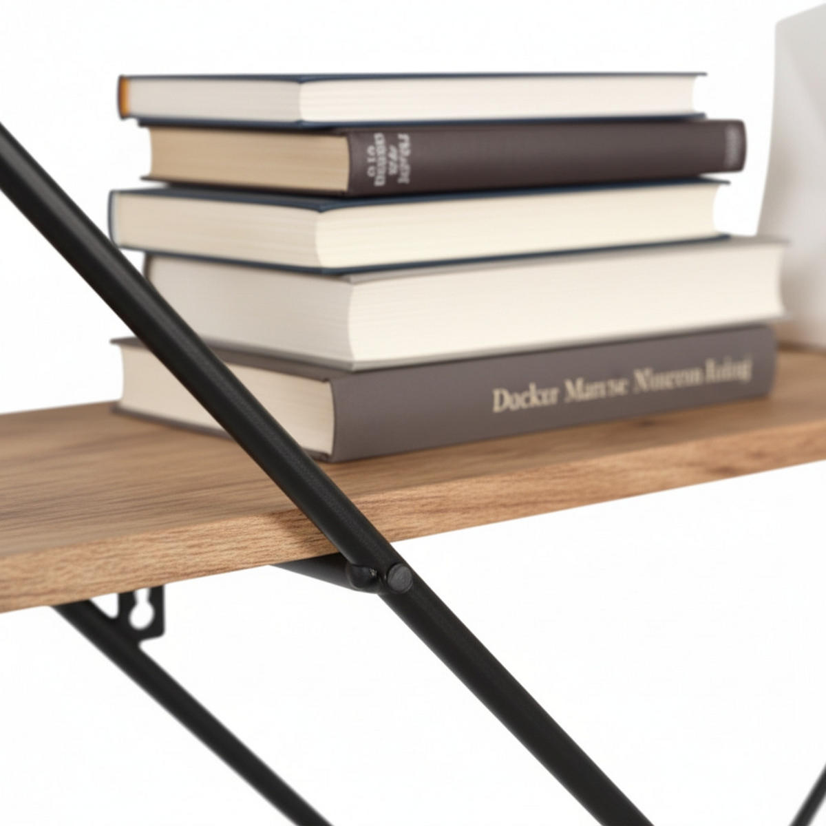 WANDREGAL 107/107/26 cm  - Dunkelgrau/Akaziefarben, Trend, Holz/Metall (107/107/26cm) - Ambia Home