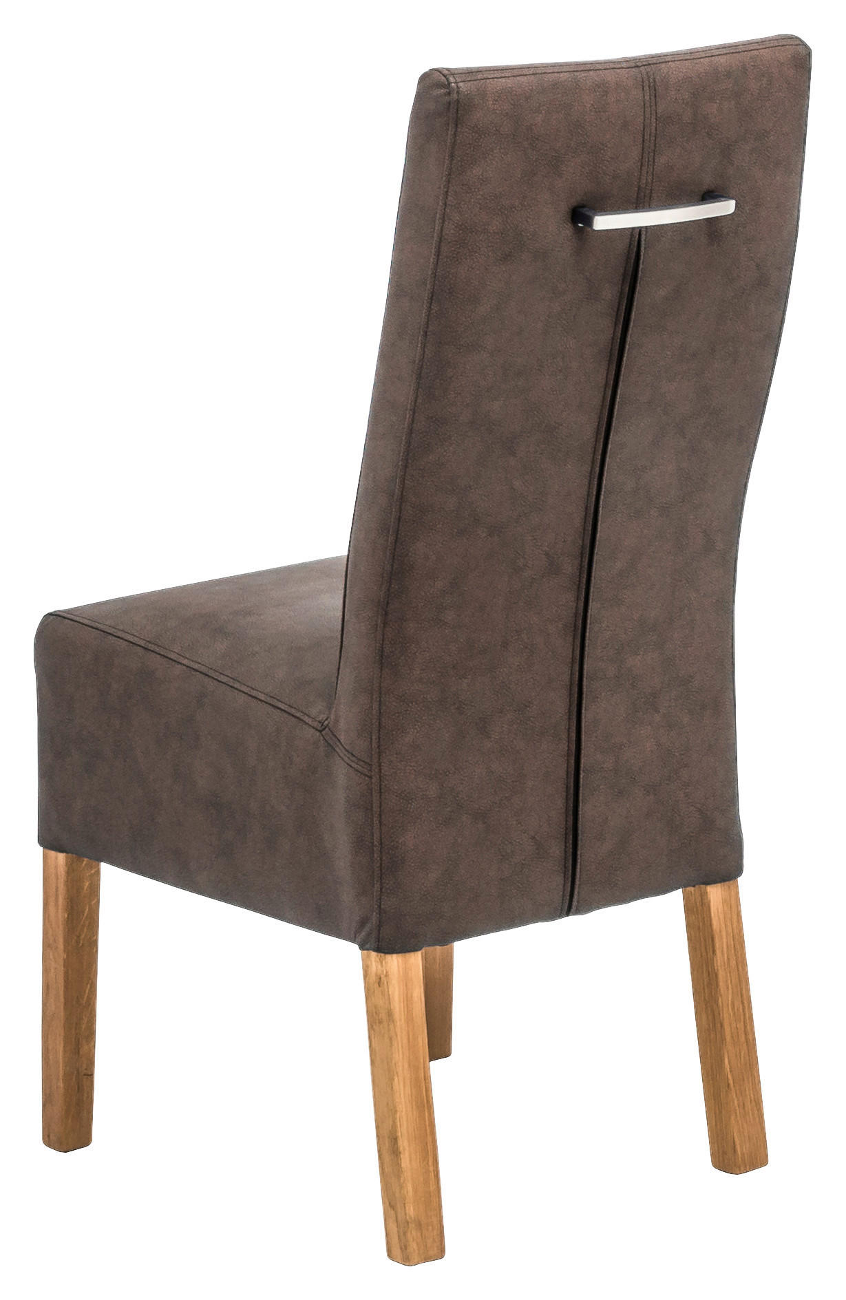 STUHL Lederlook Braun, Eichefarben  - Eichefarben/Braun, KONVENTIONELL, Holz/Textil (44/103/63cm) - Carryhome
