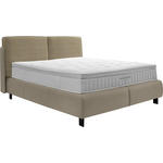 BOXSPRINGBETT 180/200 cm  in Beige  - Beige/Schwarz, Design, Textil/Metall (180/200cm) - Johann Jakob