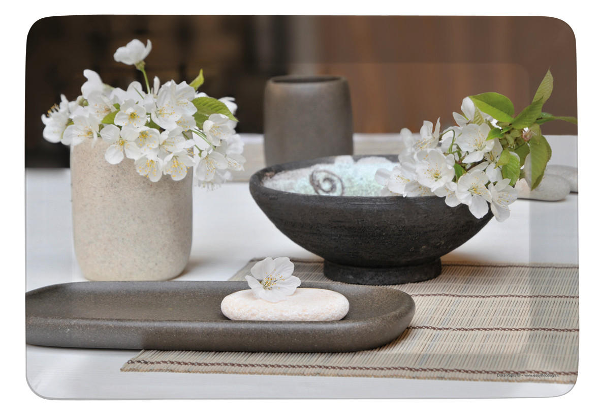 SERVIERTABLETT  31,5/45 cm   - Beige/Schwarz, Konventionell, Kunststoff (31,5/45cm) - Homeware