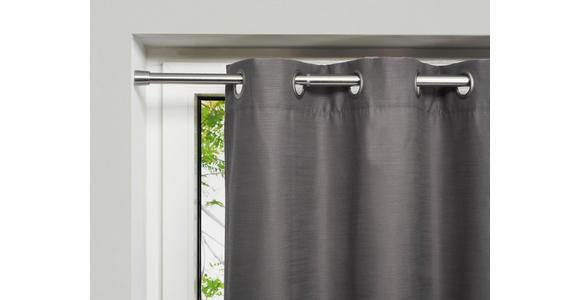 KLEMMSTANGE  - Grau Hochglanz, Design, Metall (120-220cm) - Homeware