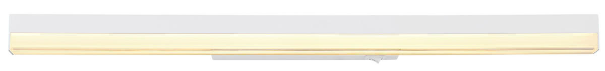 LED-WANDLEUCHTE 60/6/4 cm   - Opal/Weiß, Basics, Kunststoff/Metall (60/6/4cm) - Globo