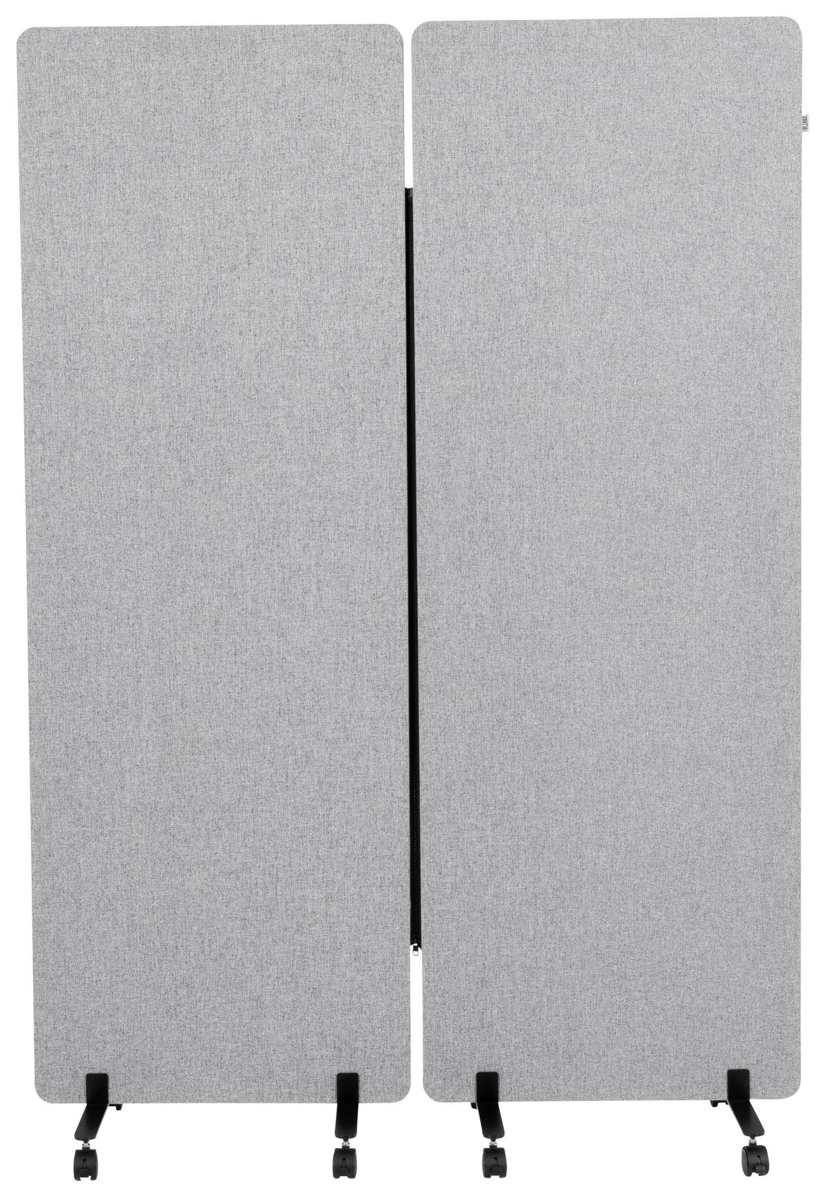 MELLANVÄGG  i metall, plast, textil  ljusgrå  - ljusgrå, Basics, metall/textil (60/177/35cm) - MID.YOU