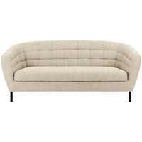 3-SITS SOFFA i bouclé cremefärgad  - svart/cremefärgad, Design, metall/textil (191/78/84cm) - MID.YOU