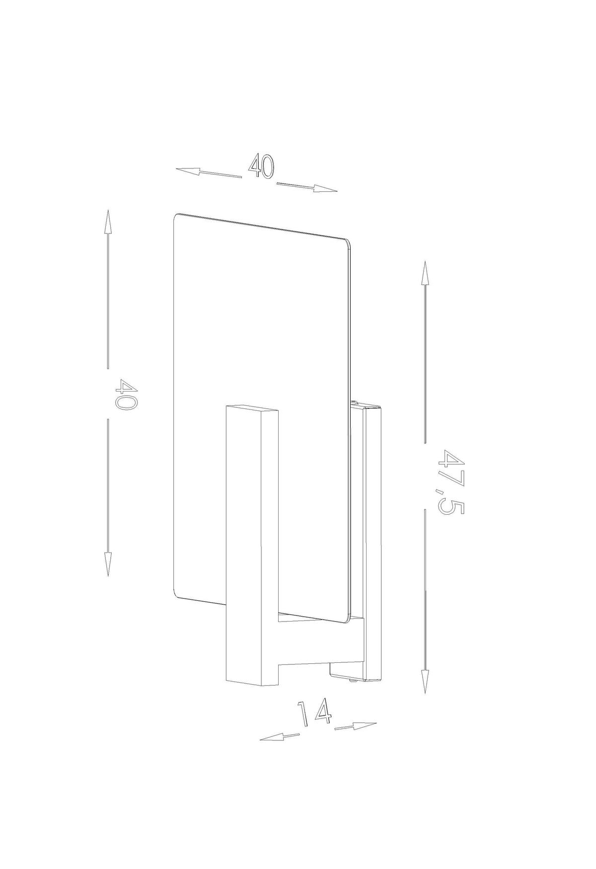 WANDLEUCHTE Lappo 40/14/47.5 cm   - Weiß, Design, Glas/Holz (40/14/47.5cm)