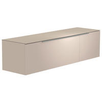 LOWBOARD 160/41/45 cm  - Sandfarben/Alufarben, Design, Glas/Holzwerkstoff (160/41/45cm) - Moderano