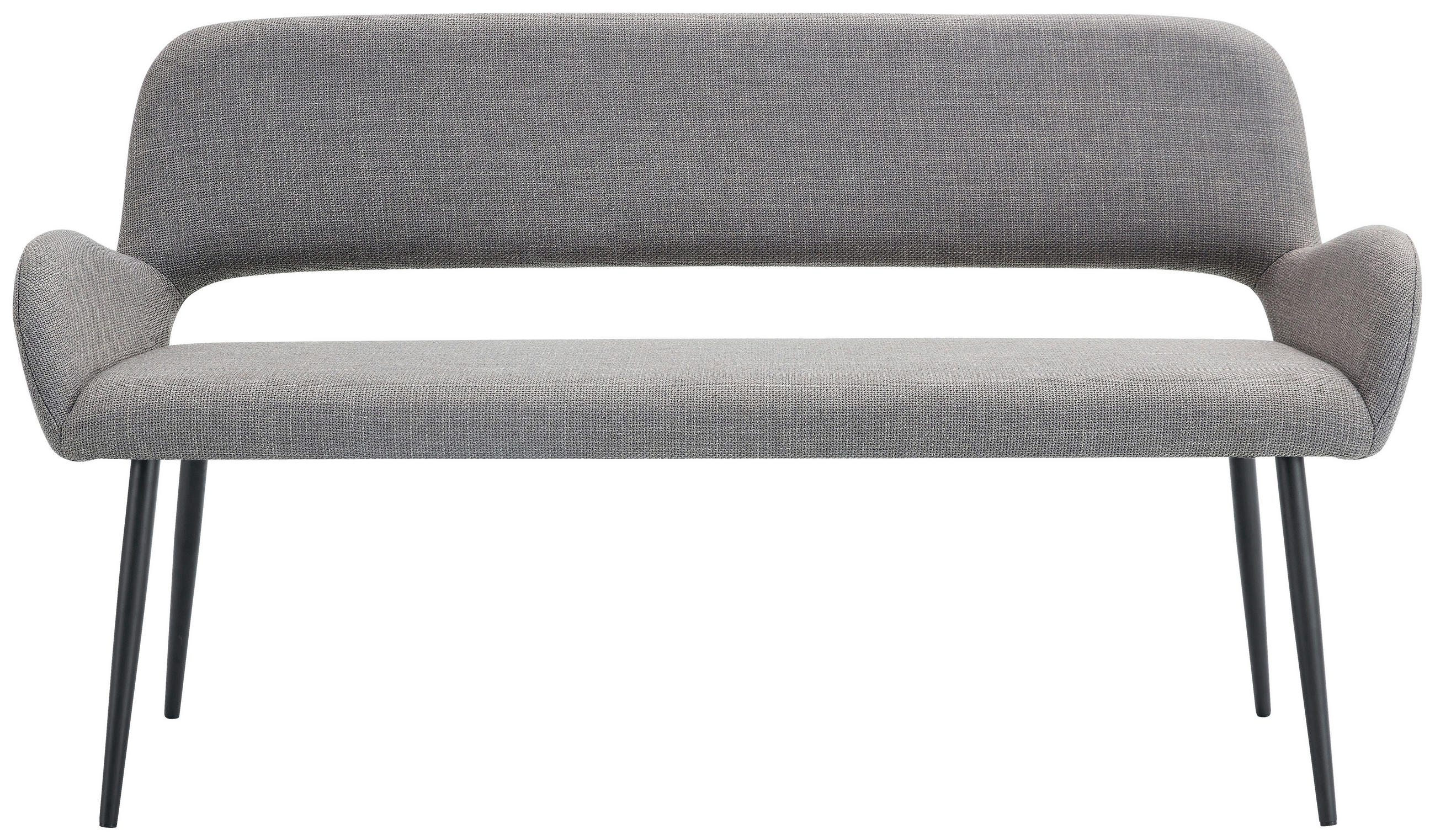 KLUPA  siva  drvo, metal, tekstil      - siva/crna, Lifestyle, drvo/metal (150/83/63cm) - MID.YOU