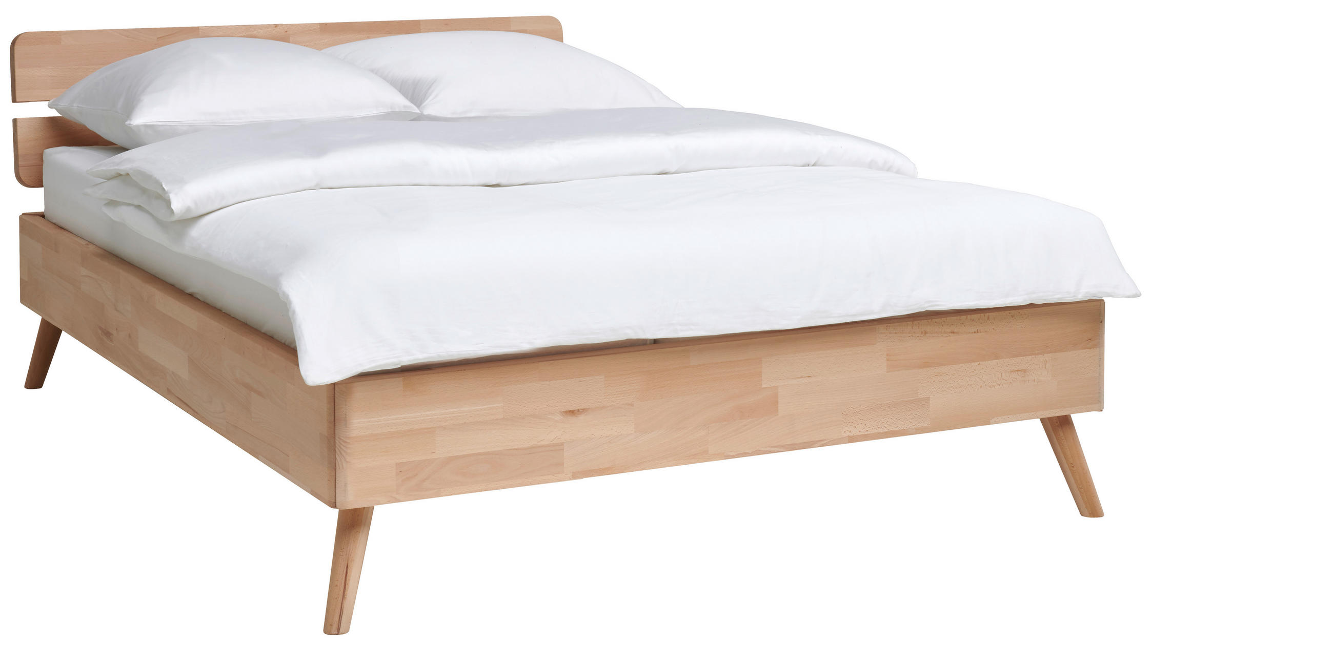 BETT 120/200 cm  in Kernbuche   - Kernbuche, Natur, Holz (120/200cm) - MID.YOU