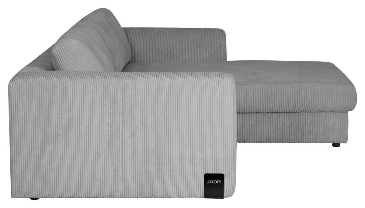 ECKSOFA JOOP Hellblau, Hellgrau Cord  - Hellgrau/Schwarz, KONVENTIONELL, Kunststoff/Textil (269/192cm) - Joop!