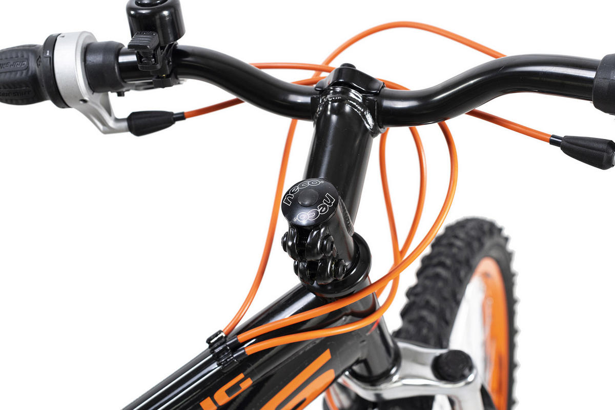 KINDER-MTB 24'' ZOLL BLISS 24 Zoll  - Schwarz/Orange, Basics, Metall (180/70/80cm) - Atrigo