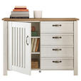 KOMMODE , 117/86/41 cm, 4 Schublade(n)  - Silberfarben/Eiche Artisan, LIFESTYLE, Holzwerkstoff/Metall (117/86/41cm) - Landscape