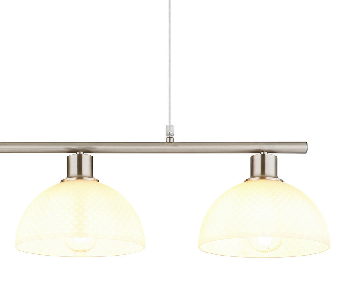 HÄNGELEUCHTE 77/20/120 cm  - Opal/Schwarz, Design, Glas/Kunststoff (77/20/120cm) - Globo