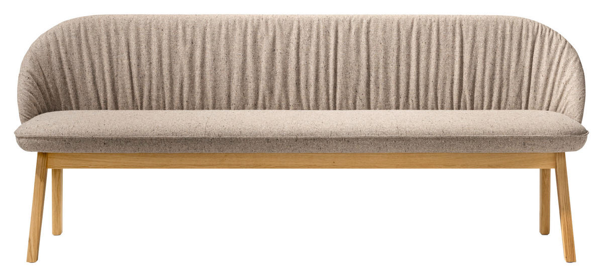 SITZBANK 239/84/61 cm  in Naturfarben, Eichefarben  - Eichefarben/Naturfarben, Design, Holz/Textil (239/84/61cm) - TEAM 7