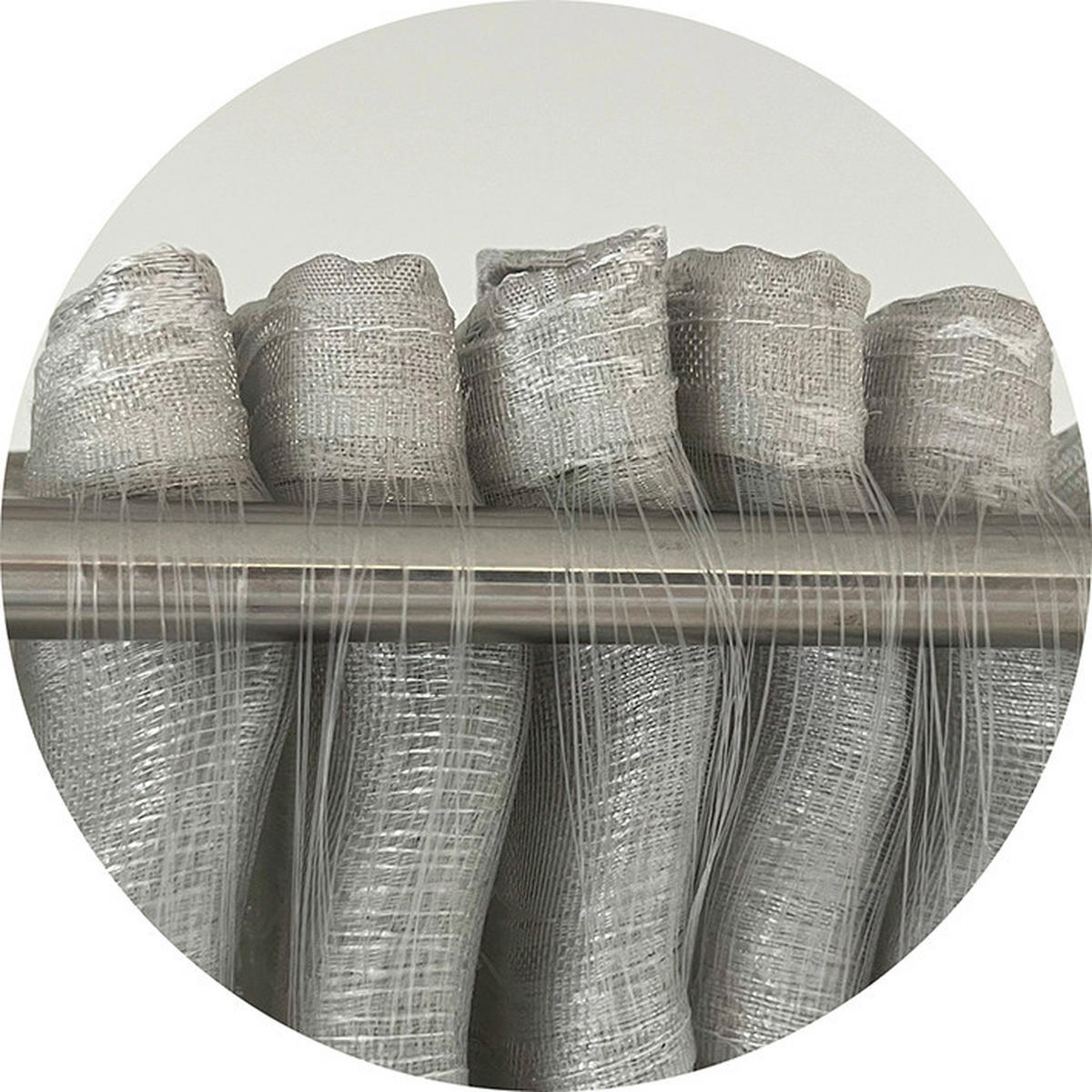 FERTIGVORHANG  halbtransparent   140/245 cm  - Grau, Basics, Textil (140/245cm)