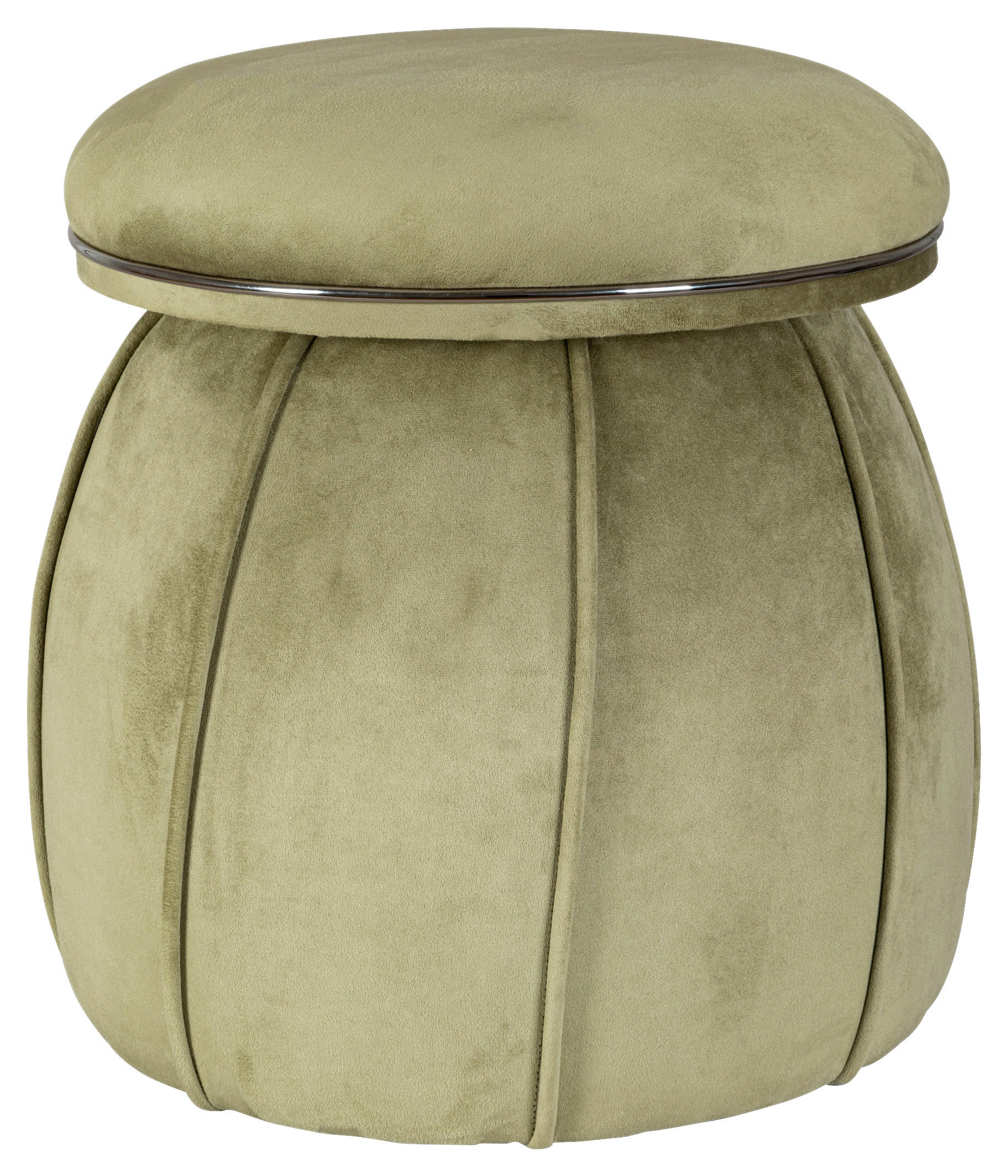 Kayoom Hocker Graphit, Grün 55 cm