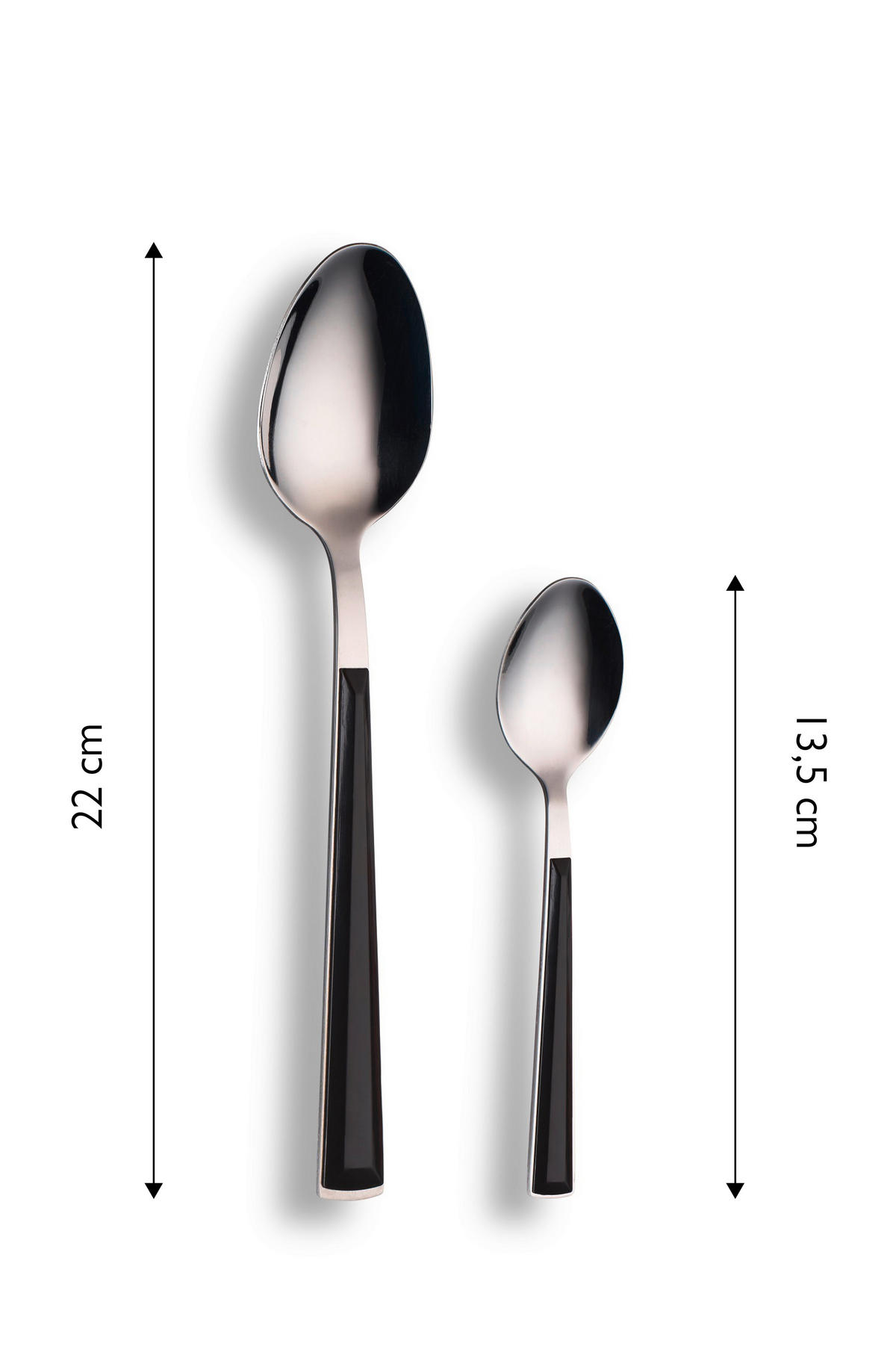 BESTECKSET 16-teilig Edelstahl  - Silberfarben/Schwarz, Basics, Kunststoff/Metall - Echtwerk