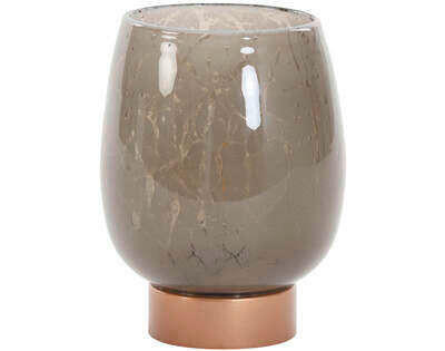 LED-TISCHLEUCHTE 13/17/13 cm  - Braun, Basics, Glas (13/17/13cm) - Light & Living