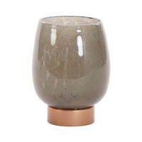 LED-TISCHLEUCHTE 13/17/13 cm  - Braun, Basics, Glas (13/17/13cm) - Light & Living