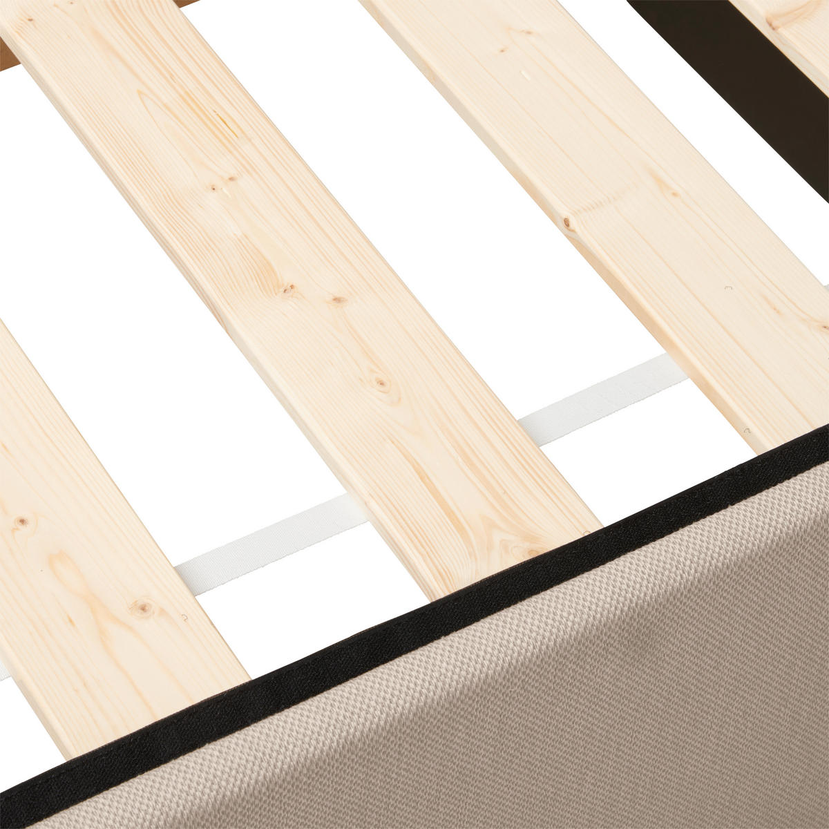 BOXBETT 120/200 cm  in Sandfarben  - Sandfarben/Schwarz, KONVENTIONELL, Holz/Kunststoff (120/200cm) - P & B