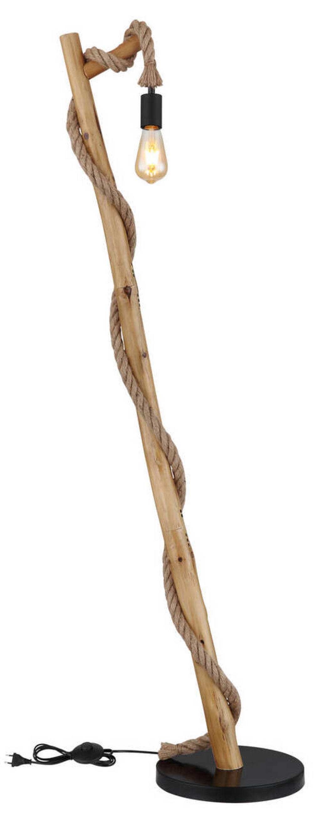 STOJEČA SVETILKA  Ulleu   42,5/30/150 cm          - črna/naravne barve, Natur, kovina/umetna masa (42,5/30/150cm) - Globo