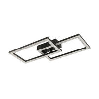 STROPNÍ LED SVÍTIDLO, 50/28/7 cm - černá, Basics, kov/plast (50/28/7cm) - Novel