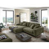 ECKSOFA in Feincord Mokka  207/293 cm  - Schwarz/Mokka, Design, Textil/Metall (207/293cm) - Dieter Knoll