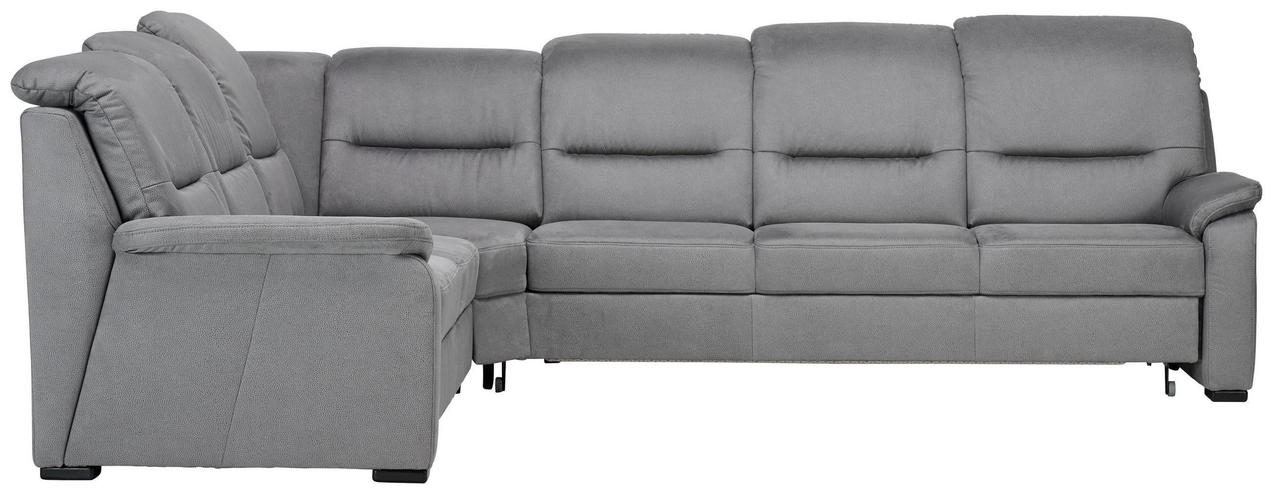 ROHOVÁ SEDACIA SÚPRAVA, textil, sivá - čierna/sivá, Konventionell, drevo/textil (245/303cm) - Beldomo Comfort