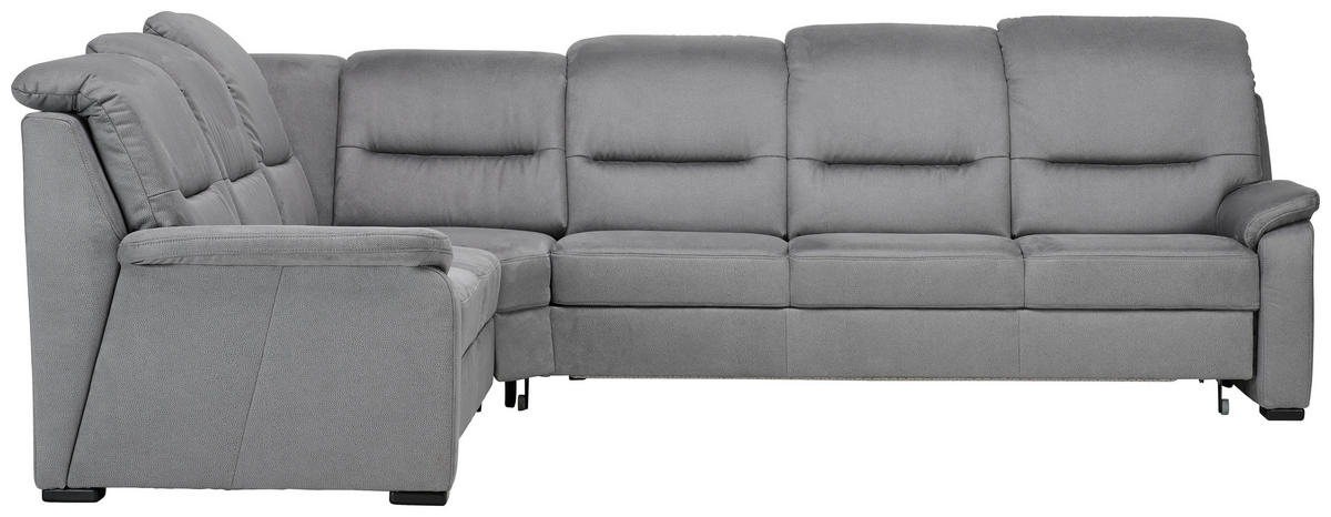 ROHOVÁ SEDACIA SÚPRAVA, textil, sivá - čierna/sivá, Konventionell, drevo/textil (245/303cm) - Beldomo Comfort