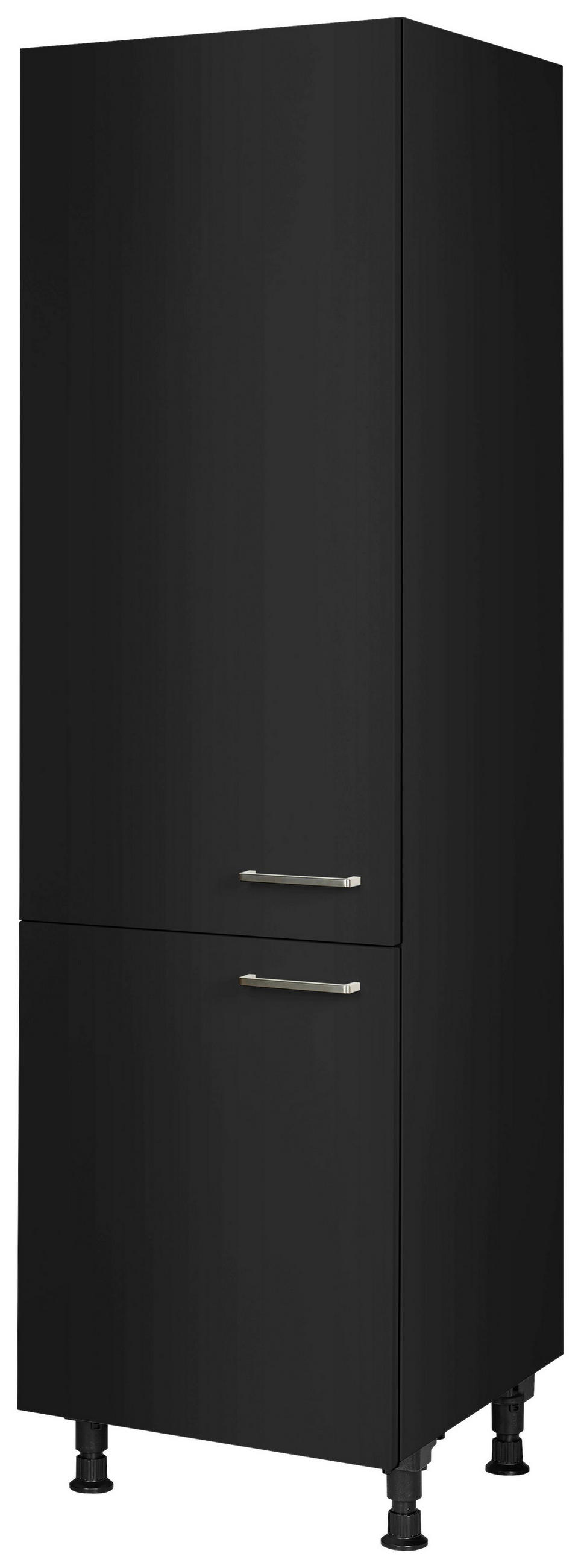 GERÄTEUMBAUSCHRANK 60/216,6/58 cm  in Schwarz  - Edelstahlfarben/Schwarz, MODERN, Holzwerkstoff/Metall (60/216,6/58cm) - Nobilia