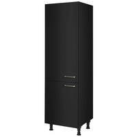 GERÄTEUMBAUSCHRANK 60/216,6/58 cm  in Schwarz  - Edelstahlfarben/Schwarz, MODERN, Holzwerkstoff/Metall (60/216,6/58cm) - Nobilia