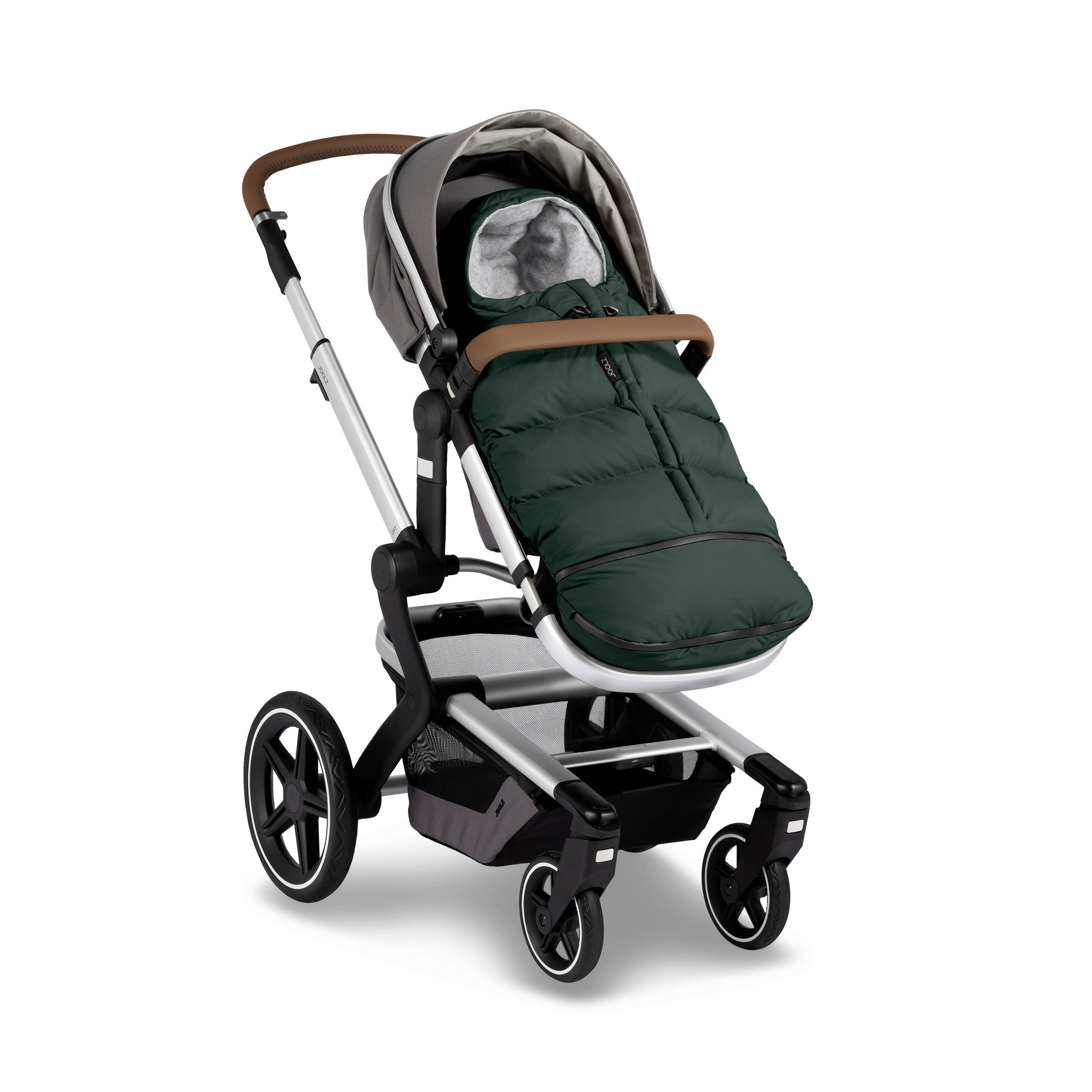 FUßSACK Thermo  - Dunkelgrün, Basics, Textil (43/100/10cm) - Joolz