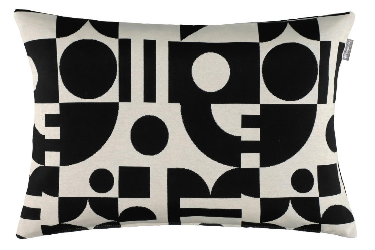 KISSENHÜLLE JustB! by Bettina Zimmermann 38/58 cm  - Schwarz/Weiß, Design, Textil (38/58cm) - Musterring