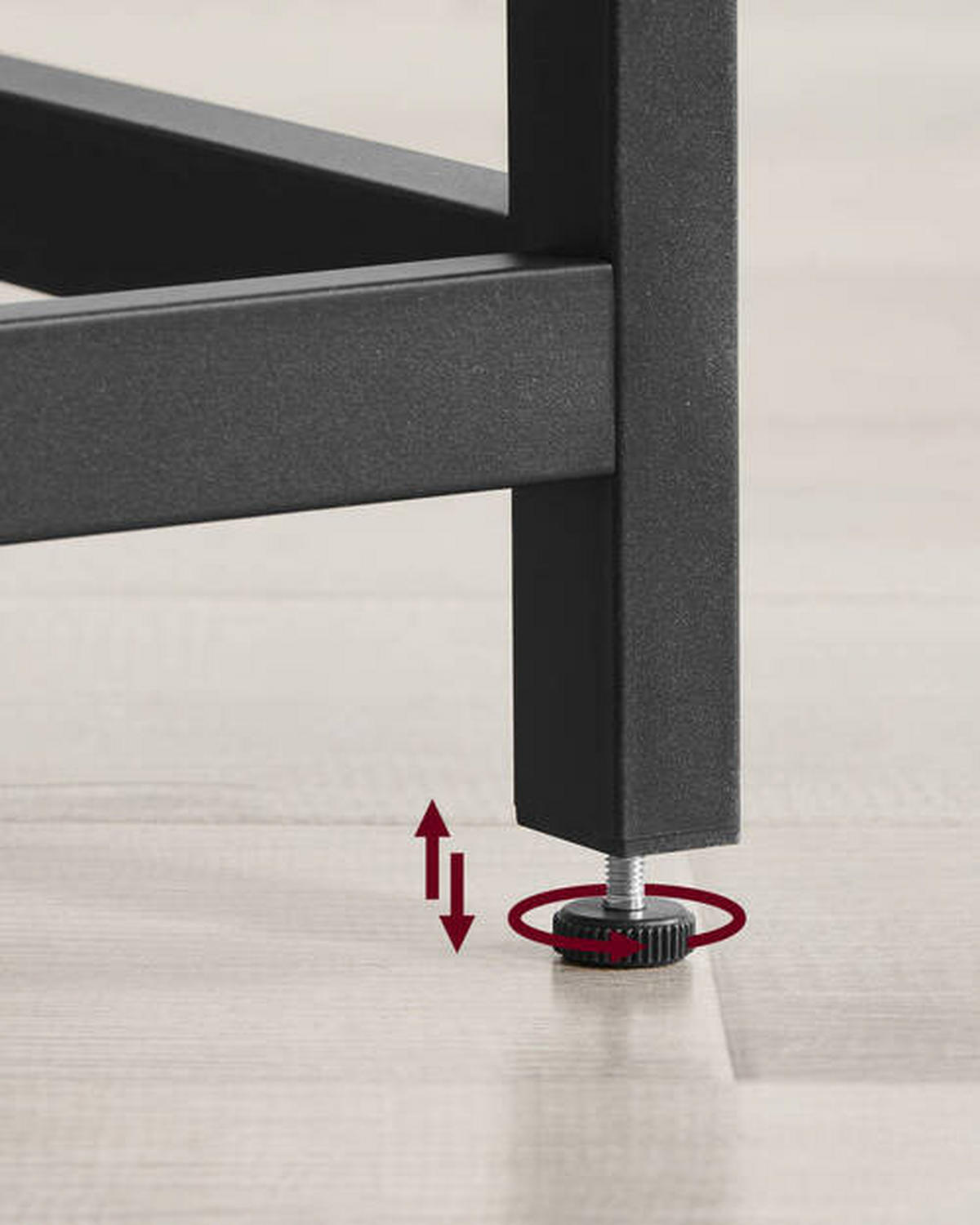 ECKSCHREIBTISCH 149/149/75 cm Schwarz, Eiche grau Kabeldurchlass  - Eiche grau/Schwarz, Basics, Holzwerkstoff/Metall (149/149/75cm) - Boxxx