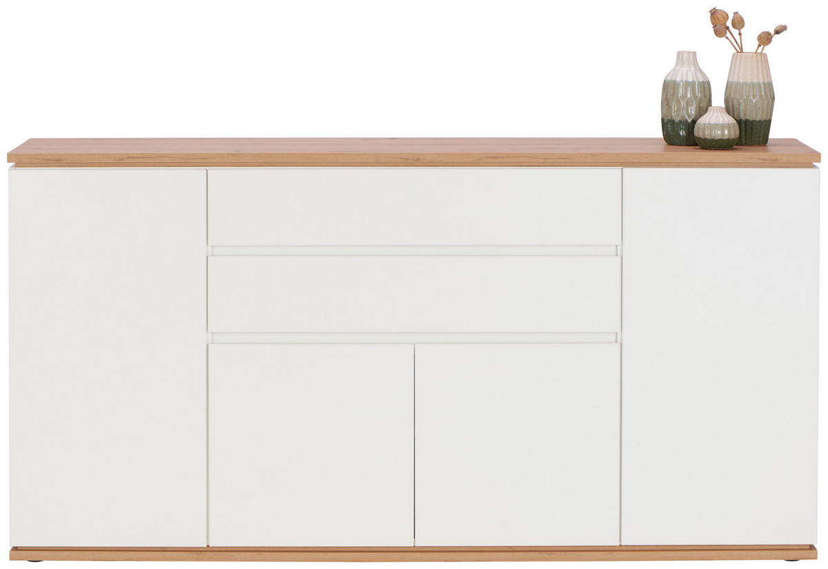 SIDEBOARD  184/93/42 cm 2 Schublade(n)  - Schwarz/Weiß, Design, Holzwerkstoff/Kunststoff (184/93/42cm) - Xora