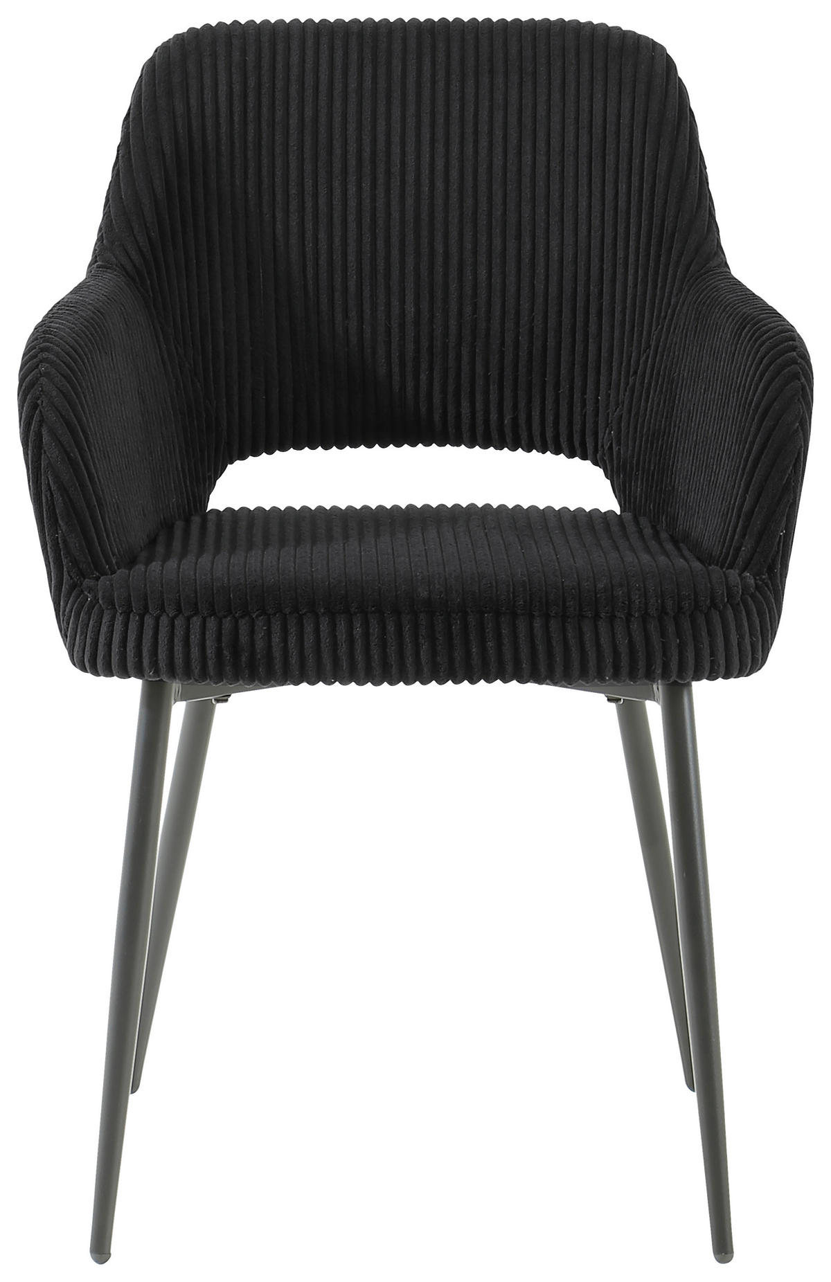 ARMLEHNSTUHL  in Eisen Cord  - Schwarz, KONVENTIONELL, Holz/Textil (57/83.5/63cm) - MID.YOU
