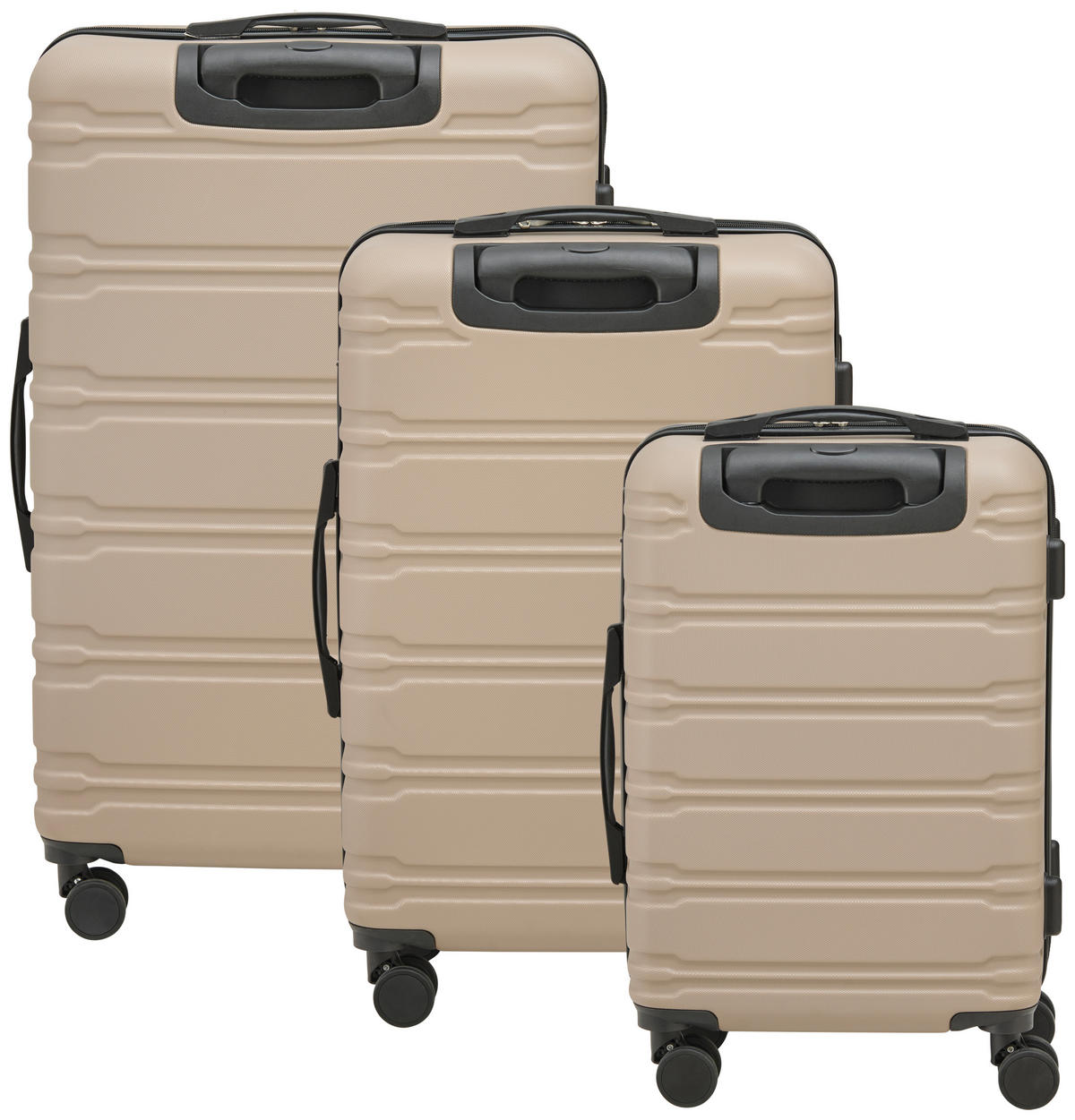REISEKOFFERSET Mokka 3-teilig  - Mokka, Basics, Kunststoff/Textil - Novel