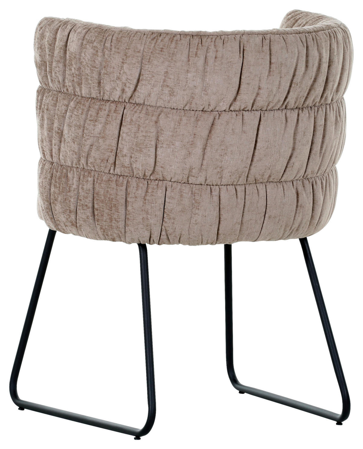 STUHL Flachgewebe Schwarz, Hellbraun  - Hellbraun/Schwarz, Basics, Textil/Metall (62/80/62cm) - Carryhome