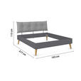 BETT 180/200 cm  in Grau  - Wildeiche/Grau, Design, Holz/Holzwerkstoff (180/200cm) - Carryhome