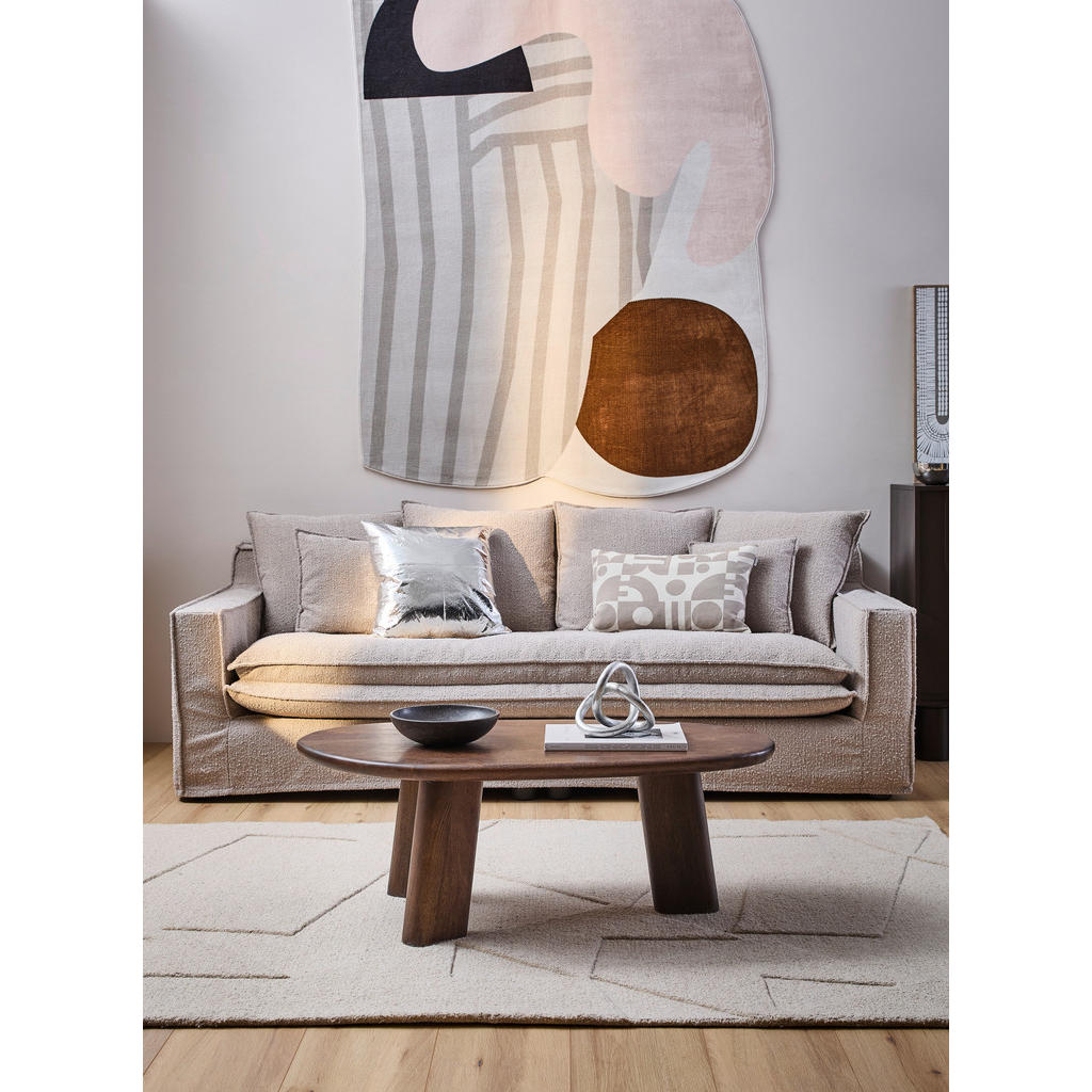 Thumbnail - Livetastic Hussen-3-Sitzer-Sofa, Beige, Textil, Füllung: Schaumstoff,Polyester, Federn, 227x92x105 cm, Made in EU, Wohnz...