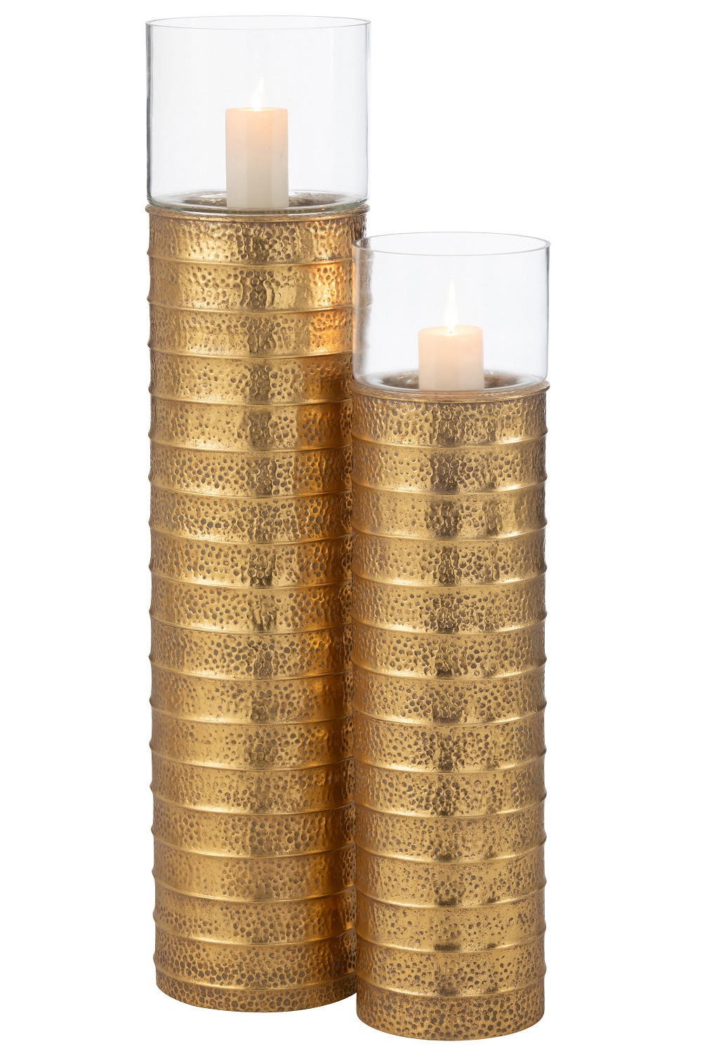 WINDLICHT - Goldfarben, Basics, Glas/Metall (21.5/21.5/86cm) - Ambia Home