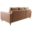 ECKSOFA  in Struktur Braun  - Schwarz/Braun, MODERN, Holz/Kunststoff (145/230cm) - Carryhome