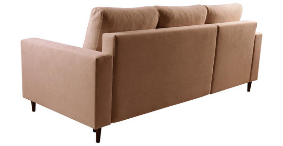 ECKSOFA  in Struktur Braun  - Schwarz/Braun, MODERN, Holz/Kunststoff (145/230cm) - Carryhome